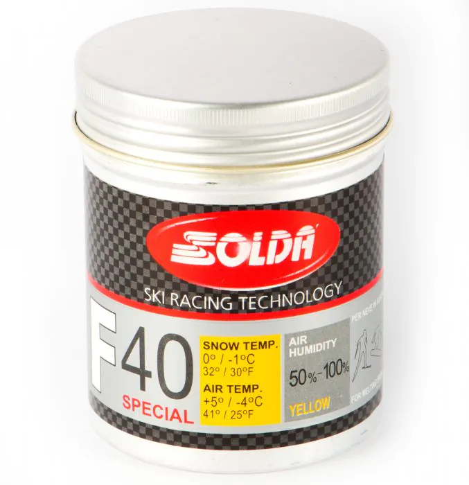 Solda F40 SPECIAL Powder Yellow +5-4°C, 30g | Skiwax Europe
