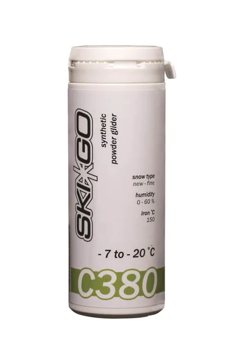 Ski-Go C380 Synthetic Powder Glider Green -7-20°C, 60g | Skiwax