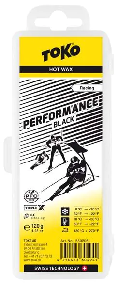 TOKO Performance Hot Wax Black, 120g | Skiwax Europe