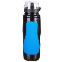 STG Water Bottle with protective cover black/blue, 700 ml